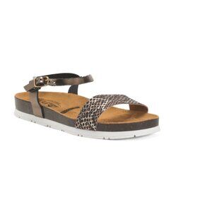 PLAKTON Bronze/Brown Made In Spain Leather Garden Sandals